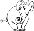 раскраски для детей - слон